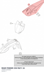 Diagram preview: REAR FENDER 250 FACT. 16 (79008013000EBA)