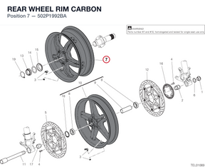 REAR WHEEL RIM CARBON 502P1992BA diagram position