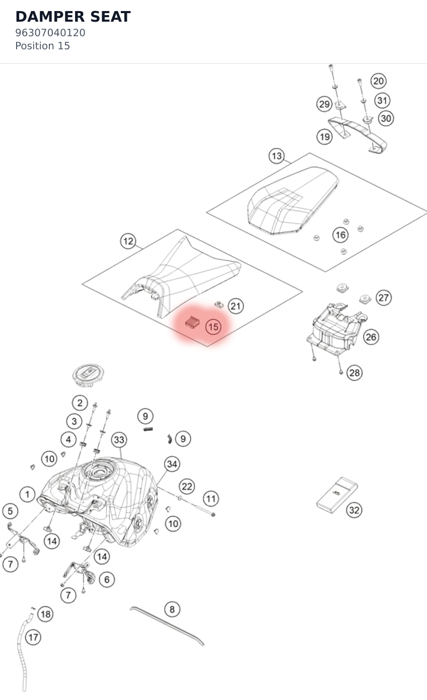 Diagram preview: DAMPER SEAT (96307040120)