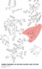 Diagram preview: INNER FAIRING LH EB ORG GLOSS+DEC RC390 (94508041000EBE)