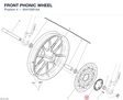 FRONT PHONIC WHEEL 50410381AA diagram position