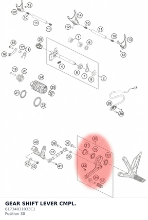 Diagram preview: GEAR SHIFT LEVER CMPL. (61734031033C1)