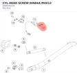Diagram preview: CYL.HEAD SCREW DIN84A M4X12 (0084040123)