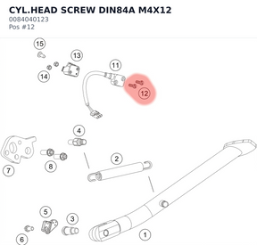Diagram preview: CYL.HEAD SCREW DIN84A M4X12 (0084040123)