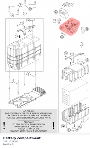 Diagram preview: Battery compartment (70111054000)