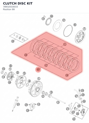 Diagram preview: CLUTCH DISC KIT (78932010033)
