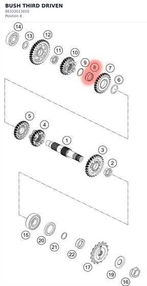 Diagram preview: BUSH THIRD DRIVEN (96333013010)