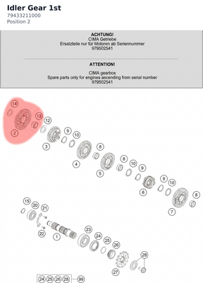 Diagram preview: Idler Gear 1st (79433211000)