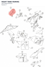 Diagram preview: RIGHT TANK FAIRING (A60708063000EDA)