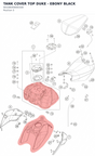 Diagram preview: TANK COVER TOP DUKE - EBONY BLACK (9010804900030A)