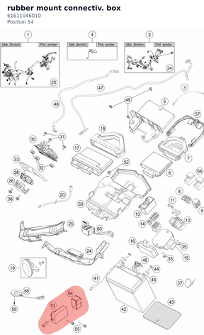 Diagram preview: rubber mount connectiv. box (61611046010)