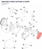 Diagram preview: IGNITION COVER OUTSIDE E-START (52430045000)