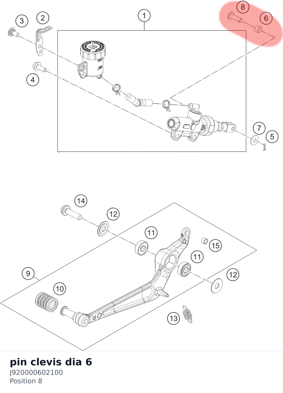 Diagram preview: pin clevis dia 6 (J920000602100)