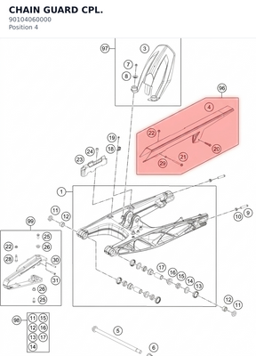 Diagram preview: CHAIN GUARD CPL. (90104060000)