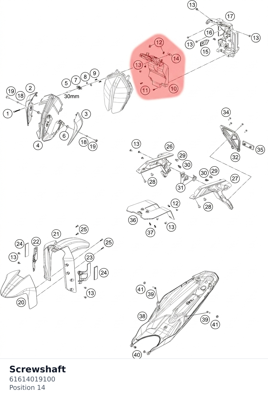 Diagram preview: Screwshaft (61614019100)