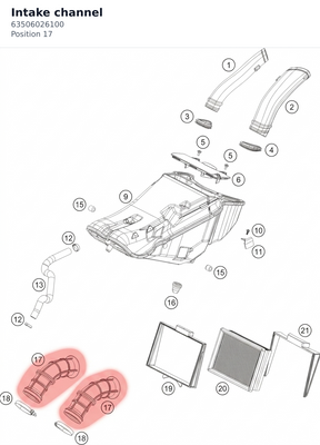 Diagram preview: Intake channel (63506026100)