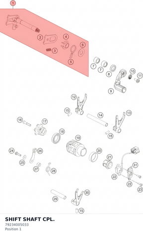 Diagram preview: SHIFT SHAFT CPL. (79234005033)