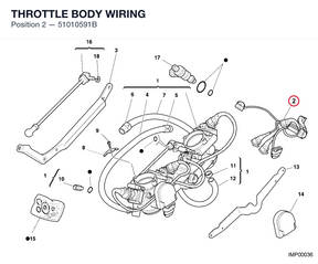 THROTTLE BODY WIRING 51010591B diagram position