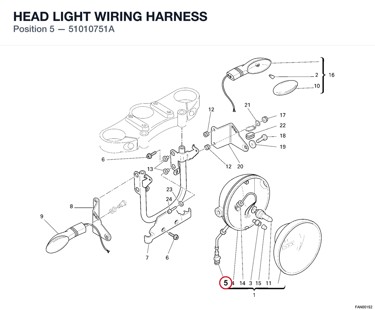 HEAD LIGHT WIRING HARNESS