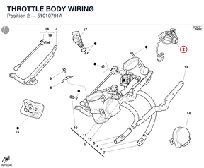 THROTTLE BODY WIRING 51010791A diagram position