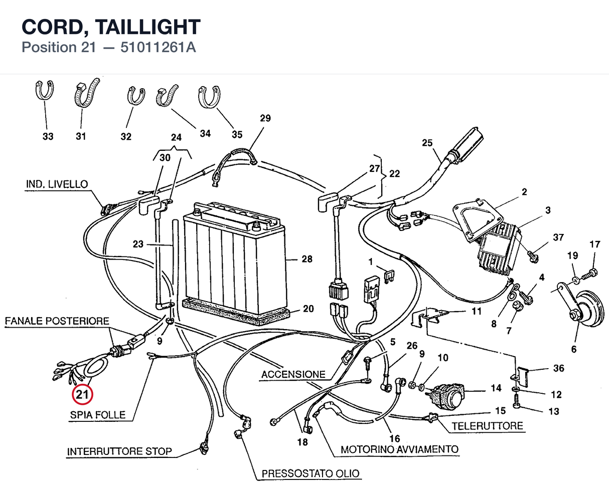 CORD, TAILLIGHT