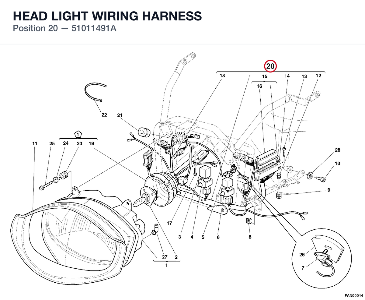 HEAD LIGHT WIRING HARNESS