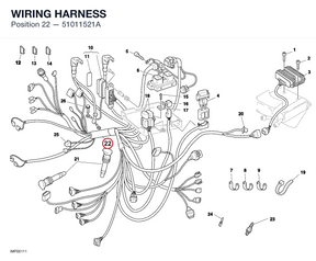 WIRING HARNESS 51011521A diagram position