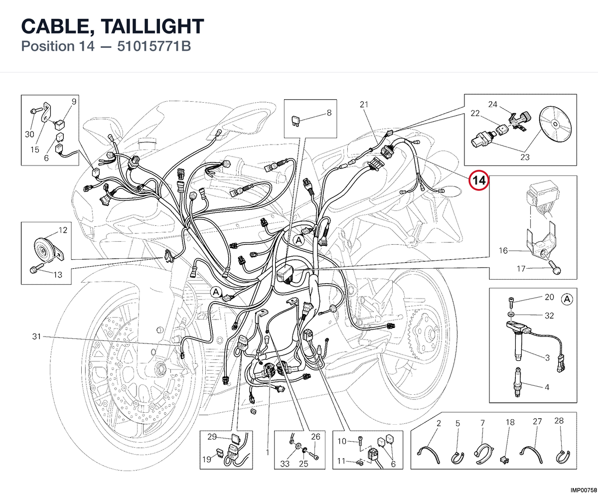 CABLE, TAILLIGHT