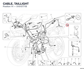 CABLE, TAILLIGHT