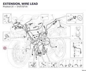 EXTENSION, WIRE LEAD 51017271A diagram position