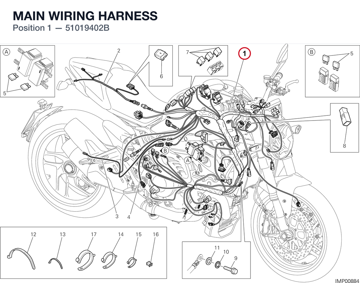 MAIN WIRING HARNESS 51019402B diagram position