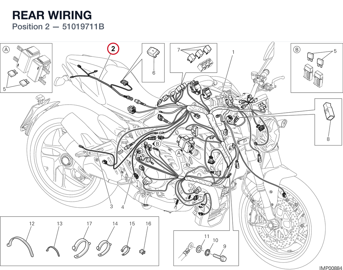 REAR WIRING 51019711B diagram position