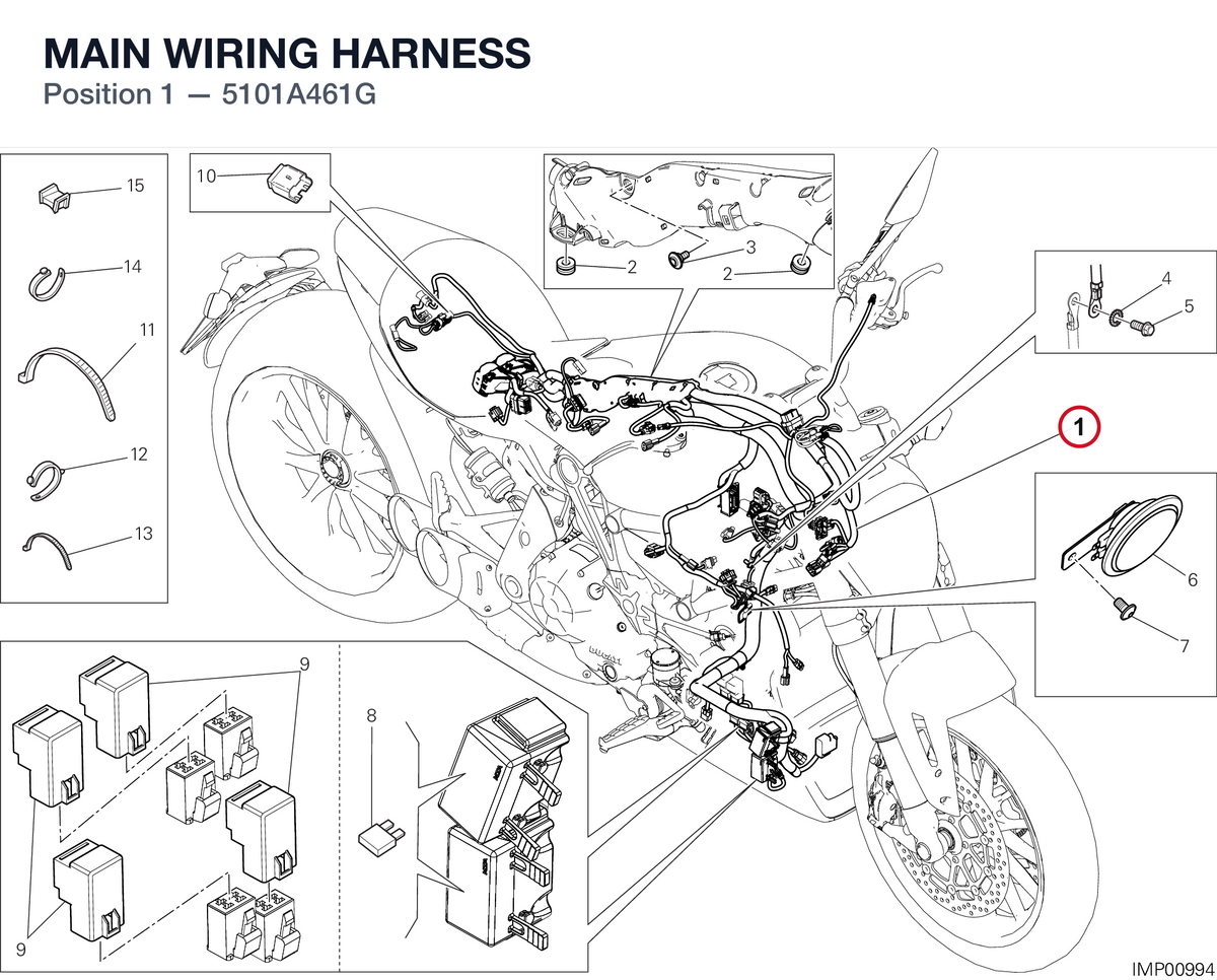 MAIN WIRING HARNESS 5101A461G diagram position