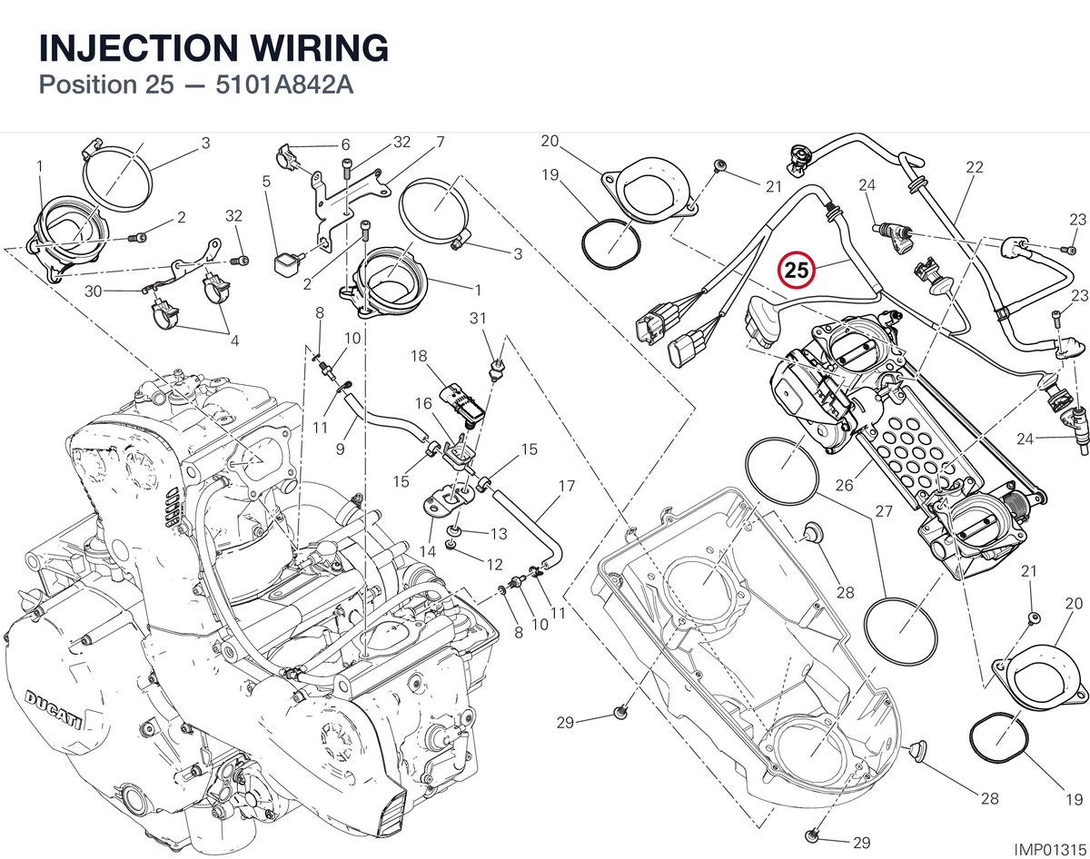 INJECTION WIRING 5101A842A diagram position