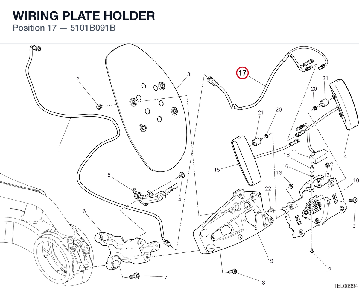 WIRING PLATE HOLDER 5101B091B diagram position