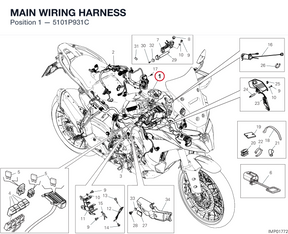 MAIN WIRING HARNESS 5101P931C diagram position
