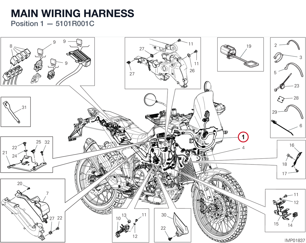 MAIN WIRING HARNESS 5101R001C diagram position