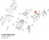 Diagram preview: CLIP 16X11X2 (A13003083070)
