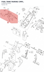 Diagram preview: FUEL TANK FAIRING CMPL. (61908030033KCB)