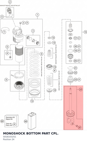 Diagram preview: MONOSHOCK BOTTOM PART CPL. (50181032S1)