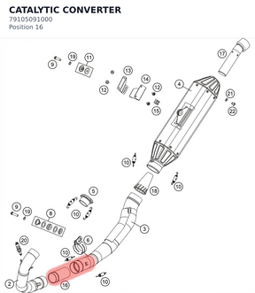 Diagram preview: CATALYTIC CONVERTER (79105091000)