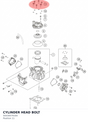 Diagram preview: CYLINDER HEAD BOLT (50430079100)