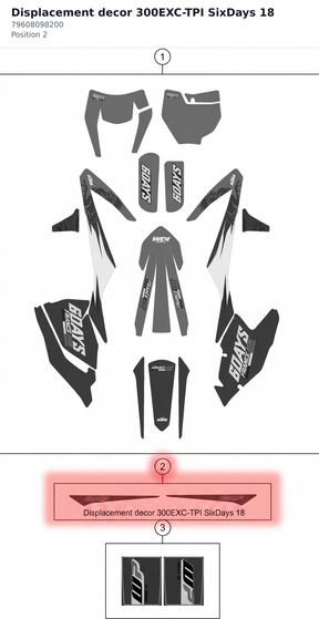 Diagram preview: Displacement decor 300EXC-TPI SixDays 18 (79608098200)