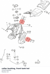 Diagram preview: collar bushing, front tank hol (C61007065000)