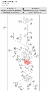 Diagram preview: MAIN JET GR 140 (54531623140)