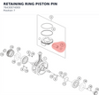 Diagram preview: RETAINING RING PISTON PIN (76430074000)