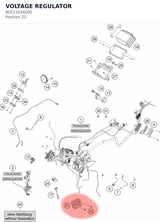 Diagram preview: VOLTAGE REGULATOR (90511034000)