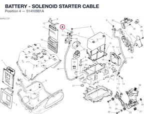 BATTERY - SOLENOID STARTER CABLE 51410981A diagram position
