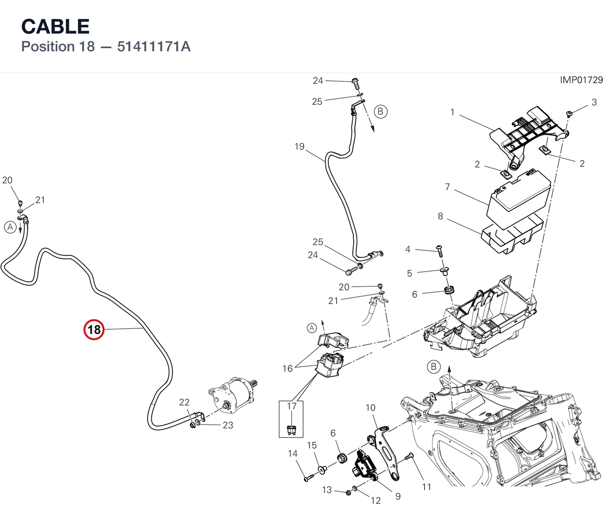CABLE 51411171A diagram position