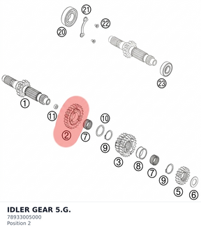 Diagram preview: IDLER GEAR 5.G. (78933005000)